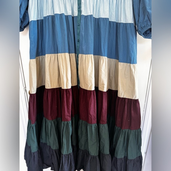 Anthropologie Forever That Girl Tiered Block Maxi Dress - Picture 10 of 15